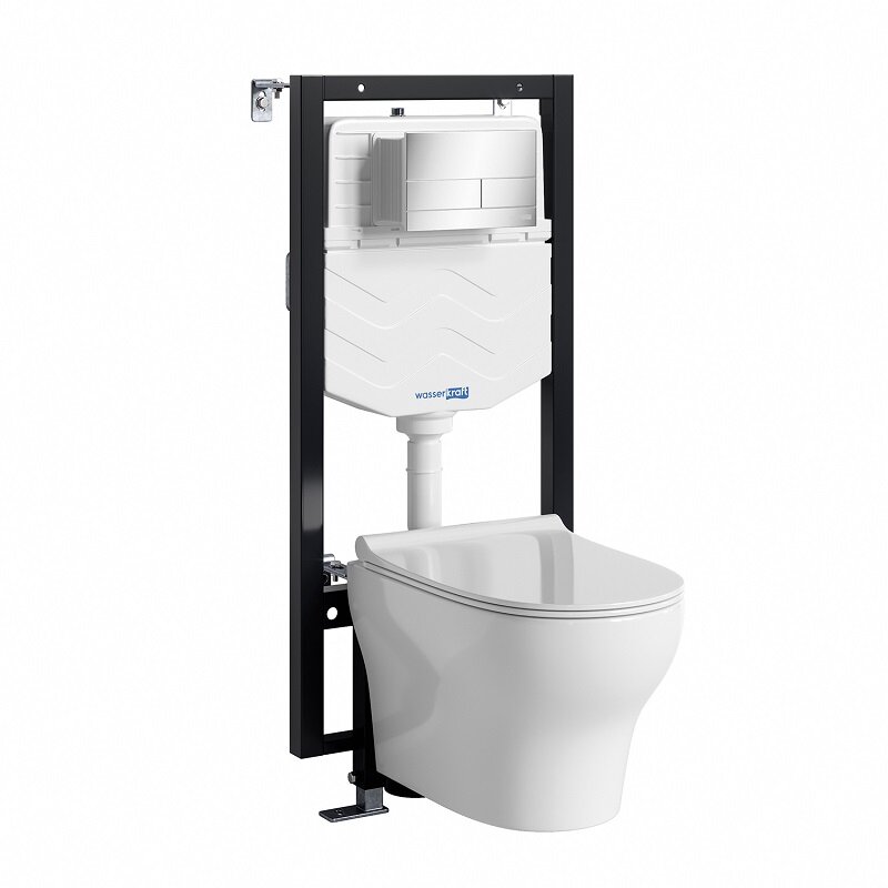 Изображение товара Инсталляция WasserKRAFT 56TLT.010.ME.CH04.H001 с унитазом Berkel и крышкой микролифт