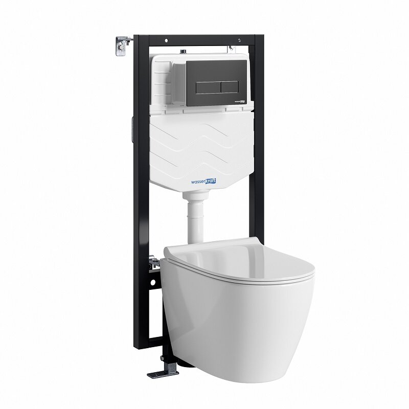 Изображение товара Водосберегающая инсталляция WasserKRAFT для подвесного унитаза с микролифтом