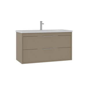 Изображение товара Тумба с раковиной Orka Clay 100 см подвесная цвет sahra