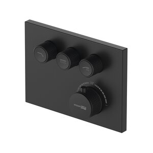 Изображение товара Смеситель WasserKRAFT Elbe 7458 Thermo, для ванны и душа, термостатический, черный матовый