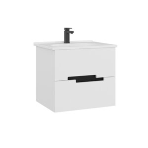 Изображение товара Тумба с раковиной Orka Lodi 5005882, 65 см, белый черный