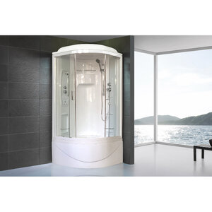 Изображение товара Душевой бокс Royal Bath NRW RB90NRW-T, 90 х 90 см, стекло прозрачное, профиль белый