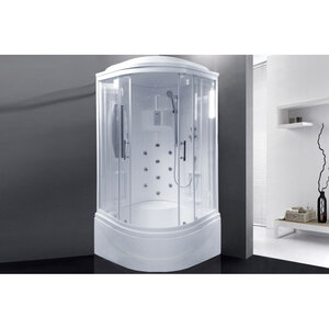 Изображение товара Душевой бокс Royal Bath NRW RB100NRW-T, 100 х 100 см, стекло прозрачное, профиль белый