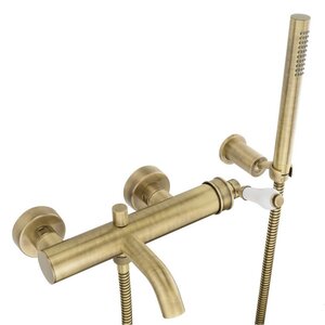 Изображение товара Мigliore Ermitage Mini 28589 Смеситель для ванны и душа с душевым гарнитуром бронза белый