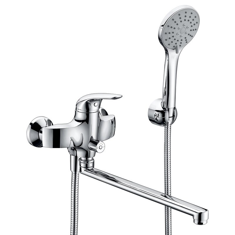 Изображение товара Смеситель WasserKRAFT 2802L для ванны и душа с душевым гарнитуром хром