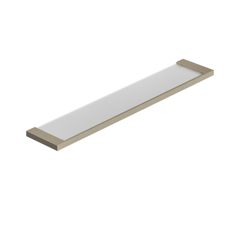 Изображение товара Стеклянная полка Kludi Vela C 31973N5 в никелевом цвете, настенная