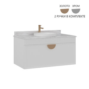 Изображение товара Тумба с раковиной Orka Molino 5004581 102 см подвесная белый матовый