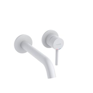 Изображение товара Смеситель для раковины Kludi Bozz 382455376S, в комплекте с внутренней частью, излив 23 см, цвет белый матовый