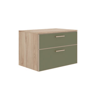 Изображение товара Тумба под раковину Orka Salerno 75 см подвесная бежевый зеленый МДФ
