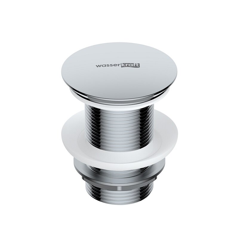Изображение товара Донный клапан WasserKRAFT A244 Push-up хром для раковин без перелива