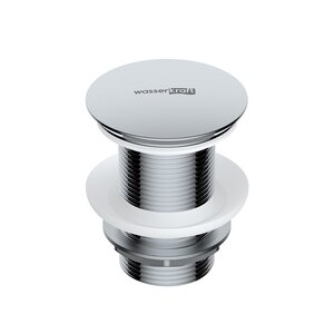 Изображение товара Донный клапан WasserKRAFT A244, Push-up, хром