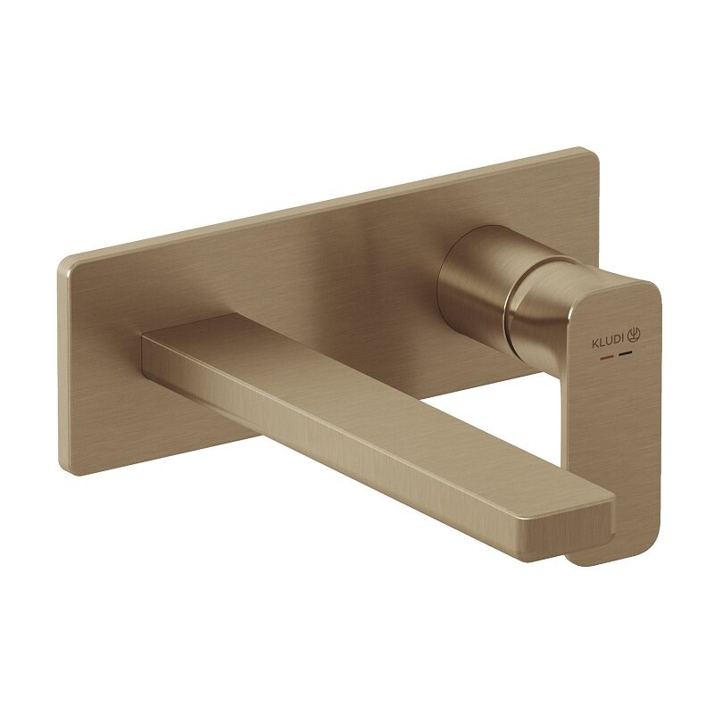 Изображение товара Смеситель для раковины Kludi Renon 42244N175 брашированная бронза, встроенный монтаж