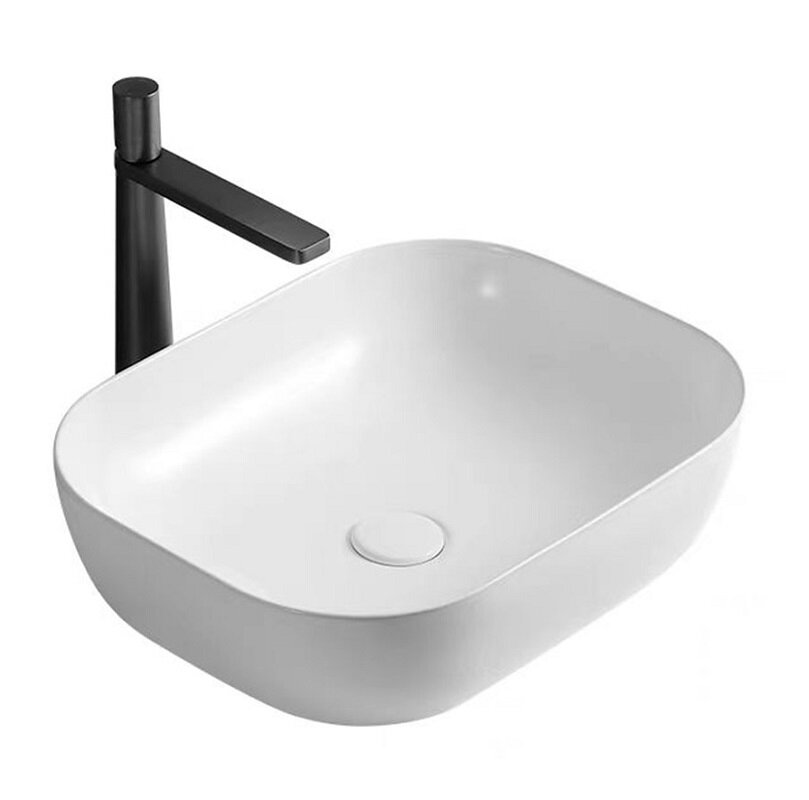 Изображение товара Раковина RGW GS-23 46.5 см накладная прямоугольная из фарфора белая Германия