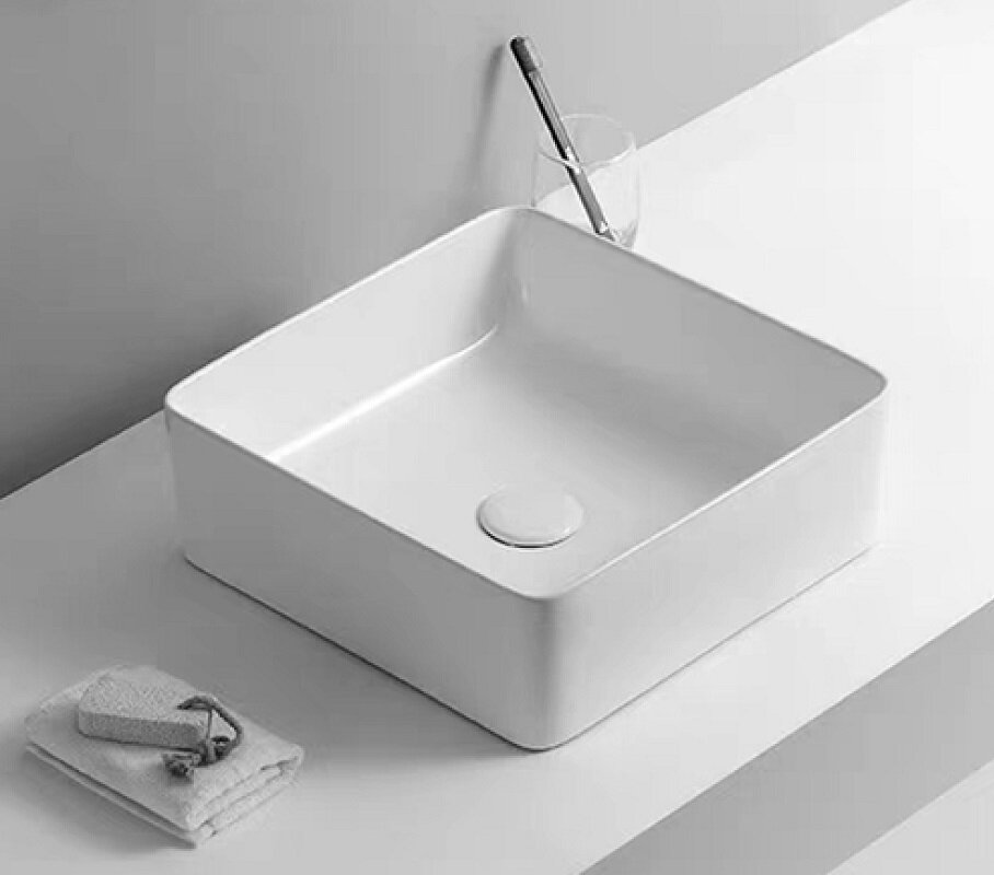 Изображение товара Раковина RGW GS-04 37 см накладная фарфор белый