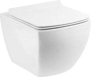 Изображение товара Подвесной унитаз BelBagno Carina BB514CHR, безободковый, белый