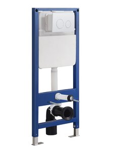 Изображение товара Инсталляция RGW SWI-04, 80420304-01 для подвесного унитаза, клавиша смыва белая