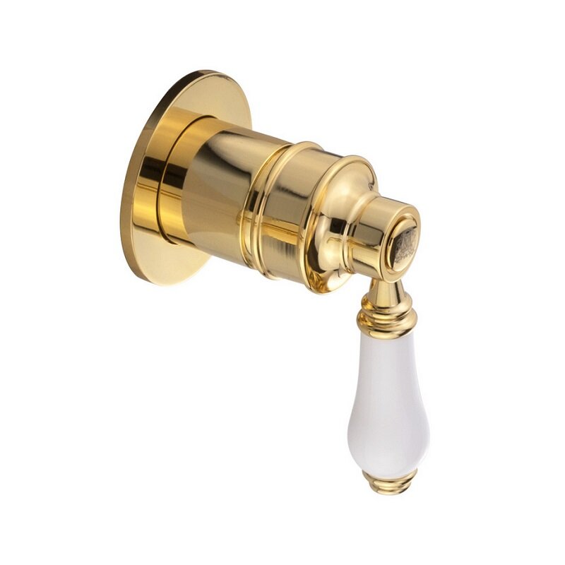 Изображение товара Модный встроенный однорычажный смеситель для душа Migliore Ermitage 28593 золото белый