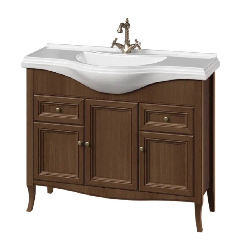 Изображение товара Тумба под раковину Caprigo Лион 105 см массив бука в стиле ретро