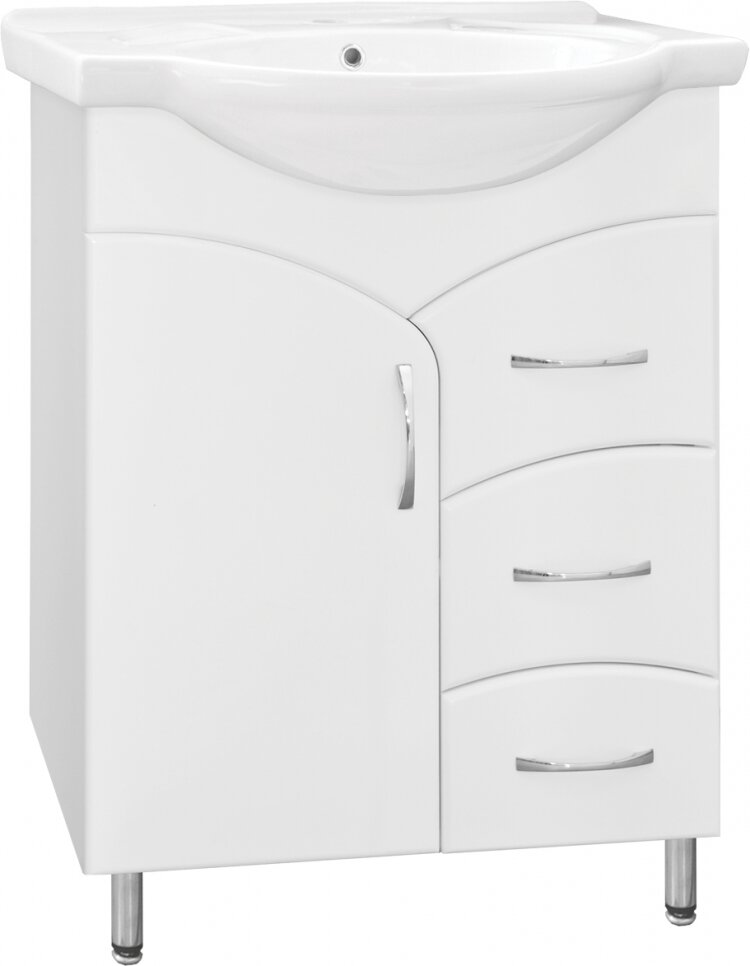 Изображение товара Тумба под раковину Style Line Эко Стандарт №22 62 см напольная белая Россия