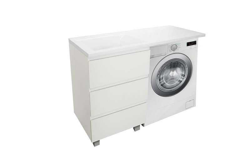 Изображение товара Тумба с раковиной Dallas Luxe для ванной комнаты, 3 ящика, 115x48,2 см, белая