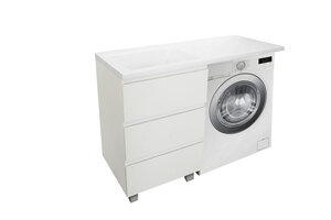 Изображение товара Тумба с раковиной Эстет Dallas Luxe, 3 ящика, 115 x 48,2 см, напольная, левая/правая