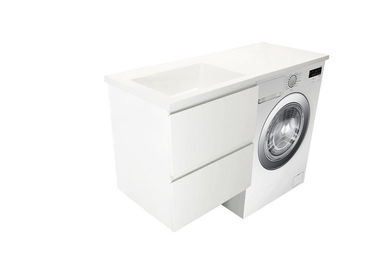 Изображение товара Тумба с раковиной Эстет Dallas Luxe, 2 ящика, 115.2 x 48,2 см, подвесная, левая/правая