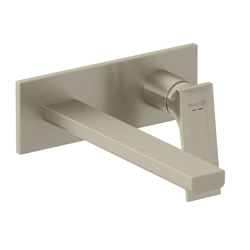 Изображение товара Смеситель для раковины Kludi Decus 54245N575 с брашированным никелем настенный