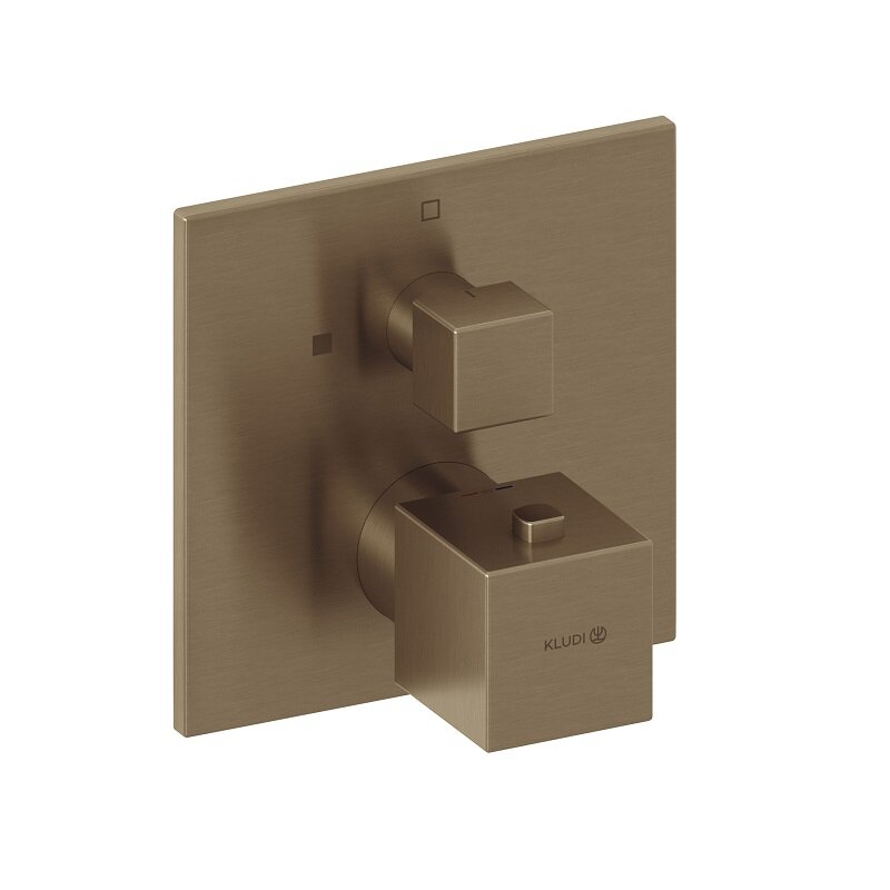 Изображение товара Термостатический смеситель для душа Kludi Decus 54885N175 брашированная бронза