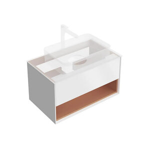 Изображение товара Тумба под раковину Kerama Marazzi Plaza Modern KMPMCb80MSh1, 80 см, подвесная, цвет белый матовый/сахара