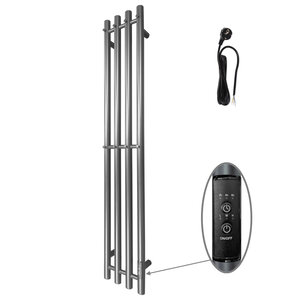 Изображение товара Полотенцесушитель электрический Altasan ПроксимаКругСП21120Г, высота 120 см, ширина 21 см, диммер справа, графит