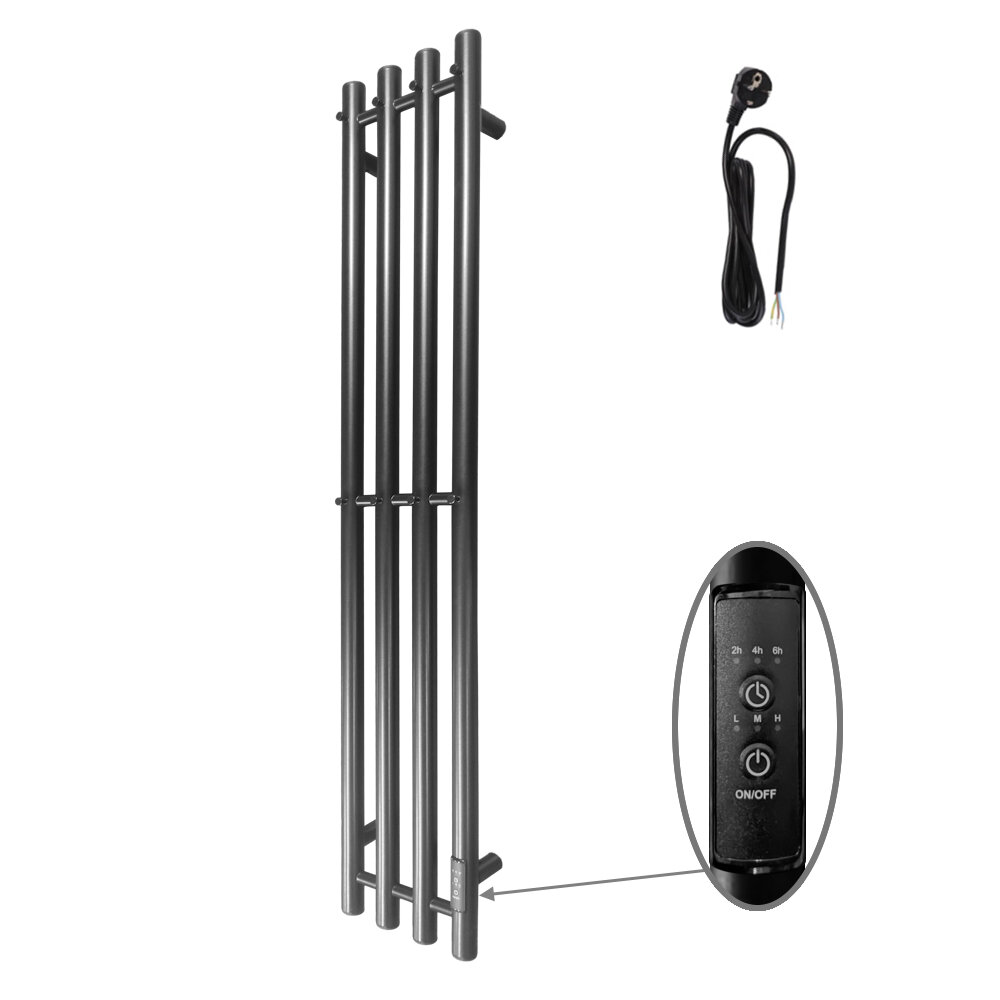 Изображение товара Электрический полотенцесушитель Altasan ПроксимаКругСП21120Ч, матовый, 220 Вт