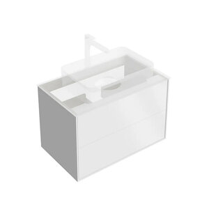 Изображение товара Тумба под раковину Kerama Marazzi Plaza Modern KMPMCb80MWh2, 80 см, подвесная, цвет белый матовый