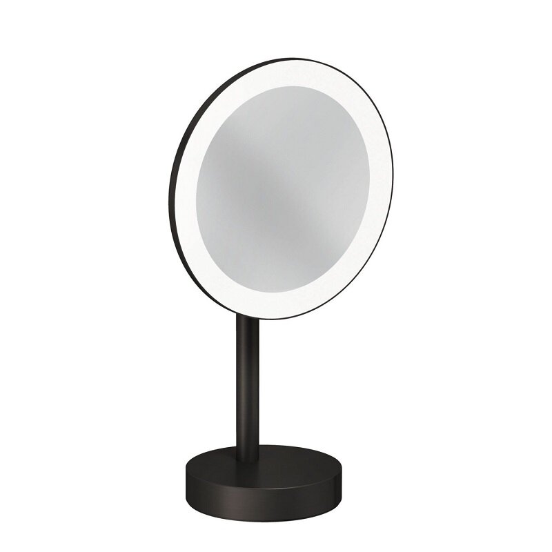 Изображение товара Настольное косметическое зеркало Kludi Vela R с LED-подсветкой и тройным увеличением