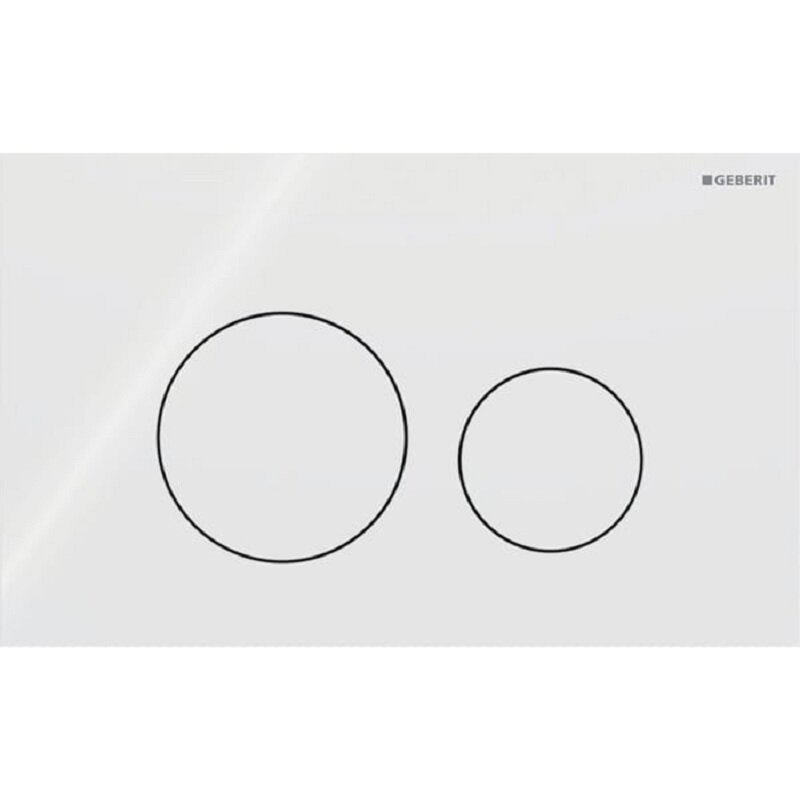 Изображение товара Клавиша смыва Geberit Sigma 40, 115.628.SI.1, механическая, стекло, цвет белый