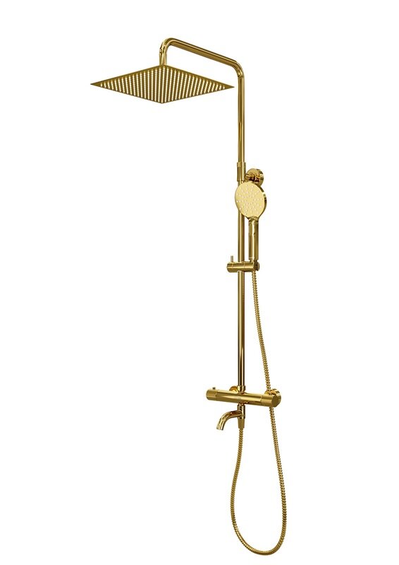 Изображение товара Душевая система WasserKRAFT A188.261.348.PG Thermo с PVD покрытием золото