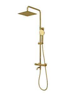 Изображение товара Душевая система WasserKRAFT A188.256.348.PG Thermo, термостатическая, PVD золото 