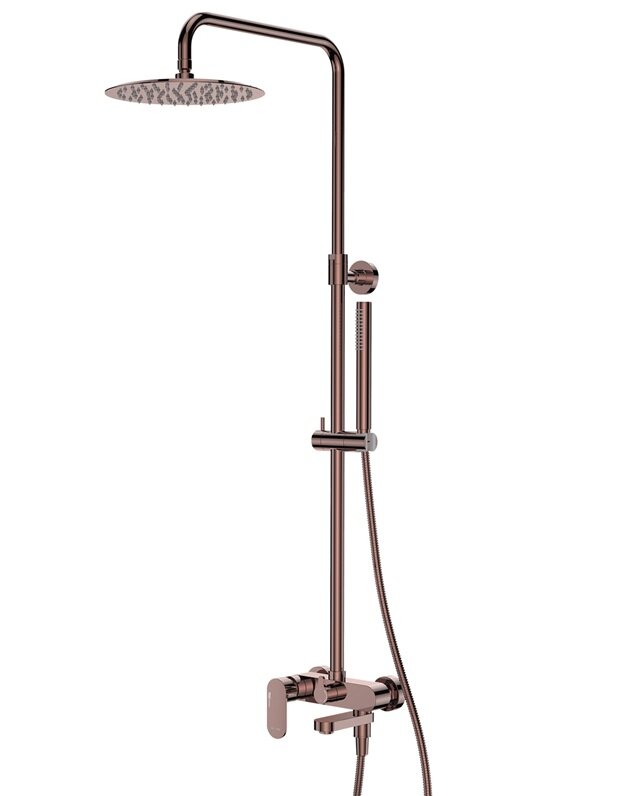 Изображение товара Душевая система WasserKRAFT A17301 PVD розовое золото с насадкой Ливневый дождь