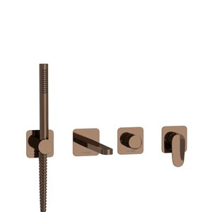 Изображение товара Смеситель WasserKRAFT Asphe для ванны и душа с PVD покрытием розовое золото