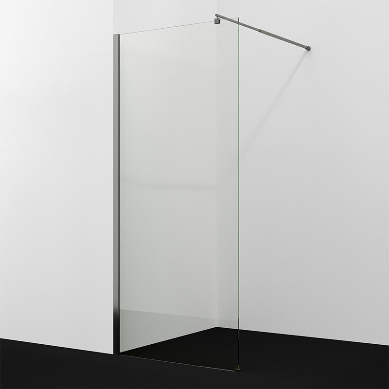 Изображение товара Душевая стенка WasserKraft Rur 30W39GR 90 см стекло прозрачное профиль графит монтаж на пол