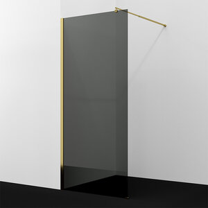 Изображение товара Душевая стенка WasserKraft Rur 30W39PG-TG, 90 см, свободный вход, стекло тонированное, профиль глянцевое золото