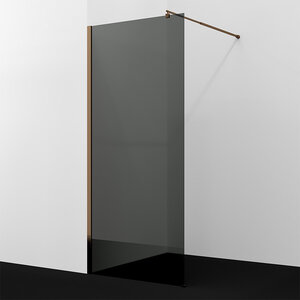 Изображение товара Душевая стенка WasserKraft Rur 30W46RG-TG, 110 см, свободный вход, стекло тонированное, профиль розовое золото