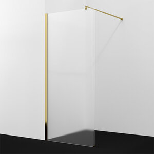 Изображение товара Душевая стенка WasserKraft Rur 30W39PG-MG, 90 см, свободный вход, стекло матовое, профиль глянцевое золото