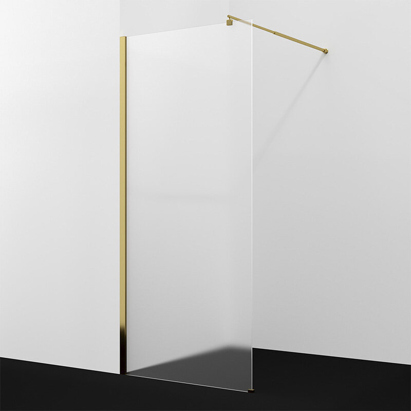 Изображение товара Душевая стенка WasserKraft Rur 30W44PG-MG 100 см матовое стекло золото профиль Изображение товара Душевая стенка WasserKraft Rur 30W44PG-MG 100 см матовое стекло золото профиль