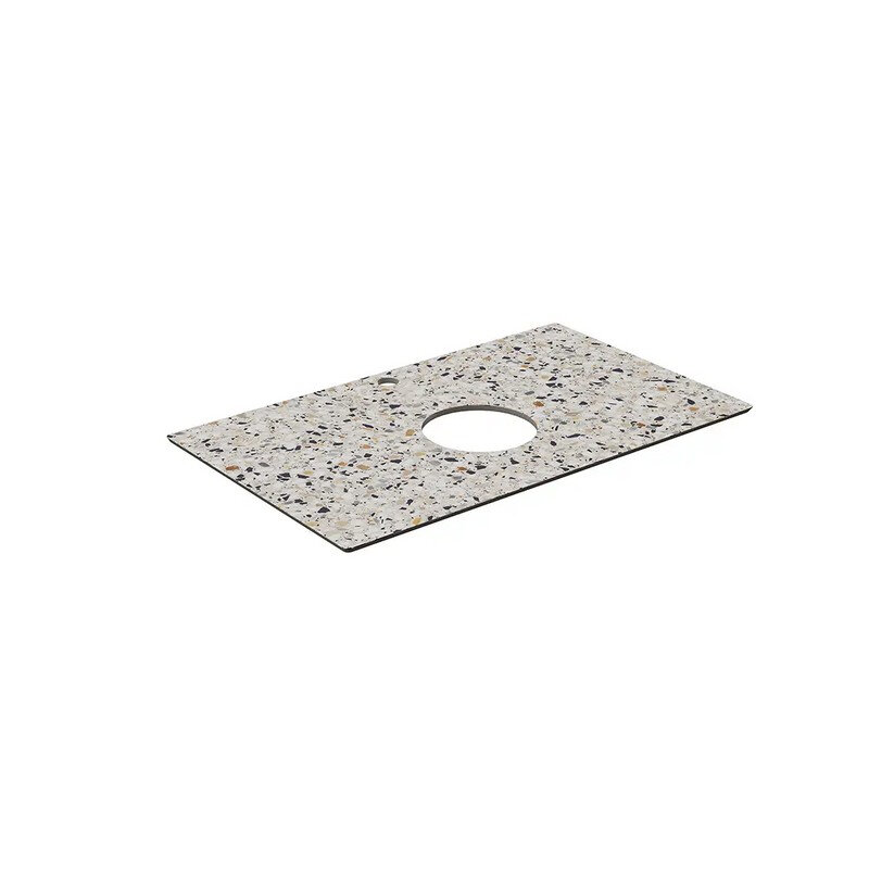 Изображение товара Столешница Kerama Marazzi Plaza Modern KM6012G0471RP80Tc2 белая 80 см