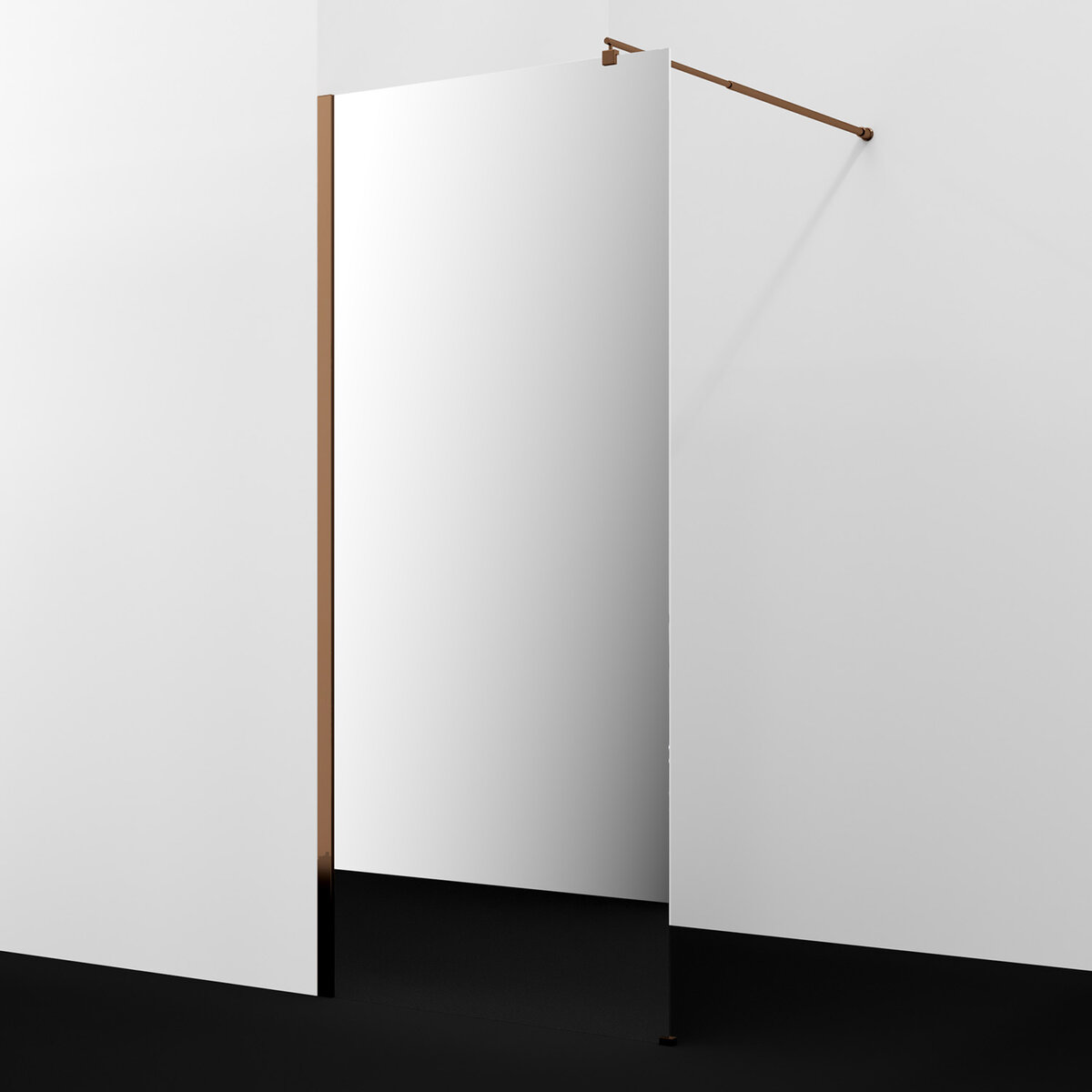 Изображение товара Душевая стенка WasserKraft Rur 30W44RG-MR 100 см зеркальное стекло розовое золото Германия