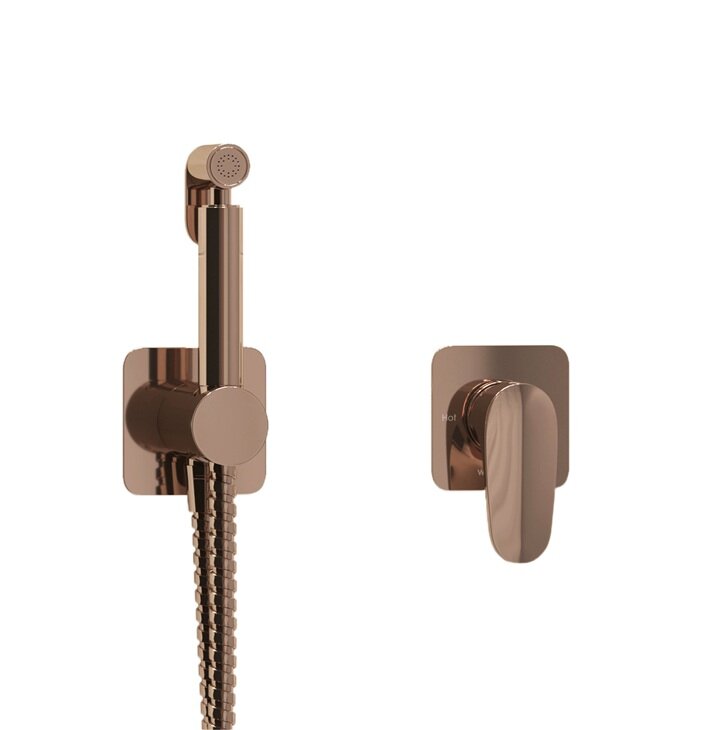 Изображение товара Гигиенический душ Wasserkraft Asphe A7751 290 292 335 с PVD покрытием розовое золото и скрытым монт