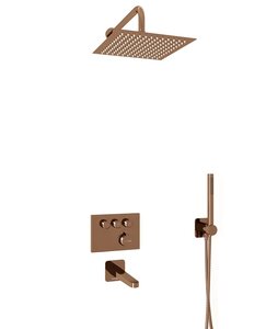 Изображение товара Душевая система WasserKRAFT Asphe A7758.338.329.290.292.291.311 Thermo, термостатическая, PVD розовое золото