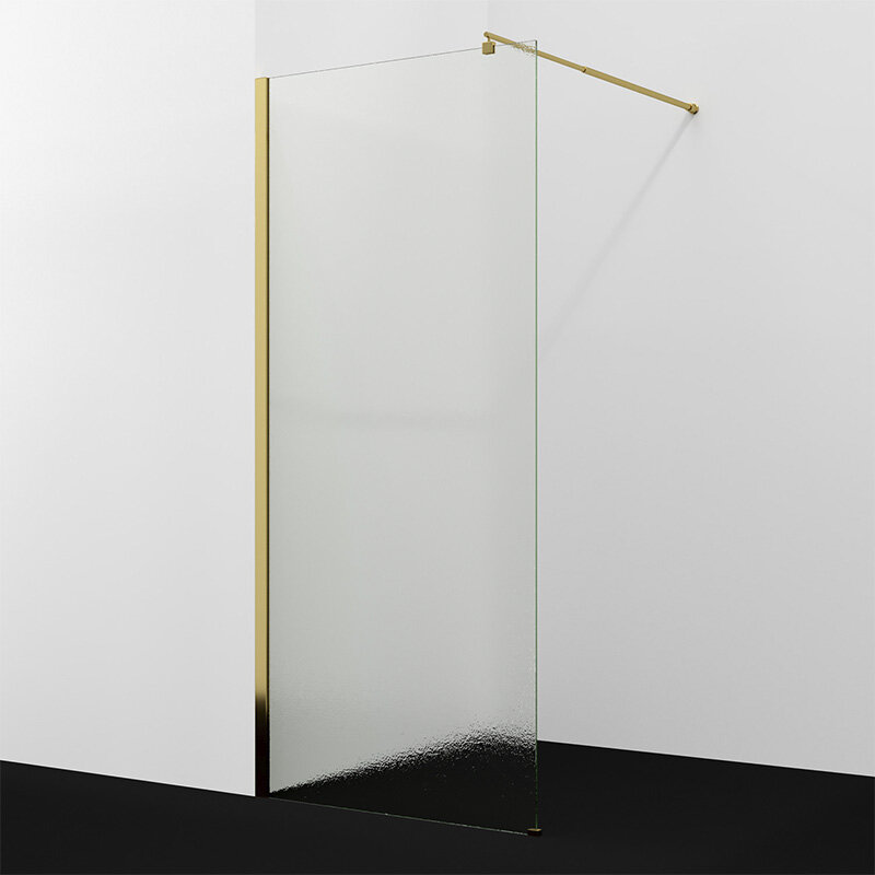 Изображение товара Душевая стенка WasserKraft Rur 30W44PG-TXG 100 см без дверей стекло золото Германия