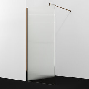 Изображение товара Душевая стенка WasserKraft Rur 30W40RG-FL, 120 см, свободный вход, стекло рифленое, профиль розовое золото