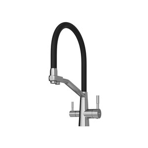 Изображение товара Смеситель для кухонной мойки Domaci Ливорно D5693S с подключением к фильтру сталь